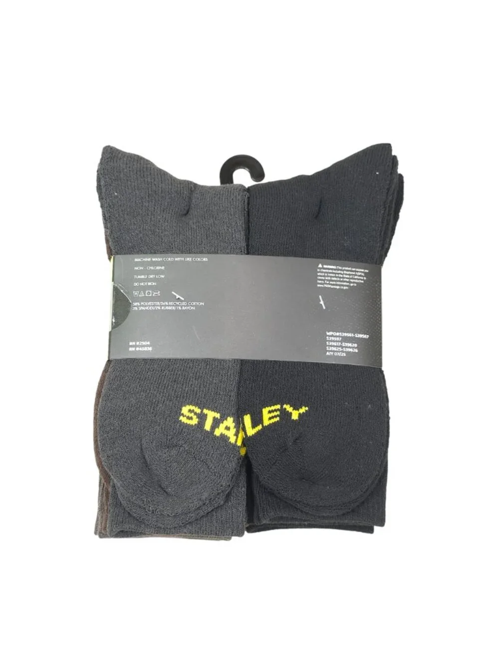 Stanley Mens Full Cushion Crew Socks 8-Pack Shoe Size 8-12.5 Arch Support